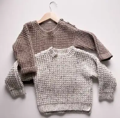 Textured Ribbed Sweater Pattern step 1 - construction progress