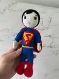 Superman Amigurumi Pattern step 4 - final assembly and finishing