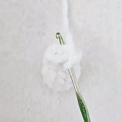 Cute Plush Ghost Amigurumi Pattern step 2 - assembly progress