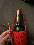 Crochet Wine Tote Bag Pattern step 3 - details and accessories