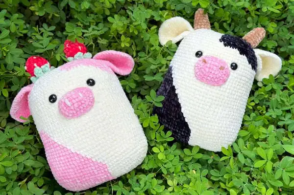 Cow Squishmallow Plushie Amigurumi Pattern