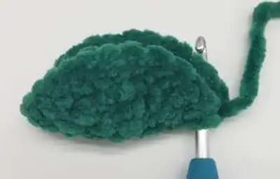 Rose Turtle Amigurumi Pattern step 2 - assembly progress