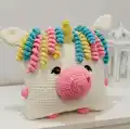 Pillow-unicorn Amigurumi Pattern step 1 - construction progress
