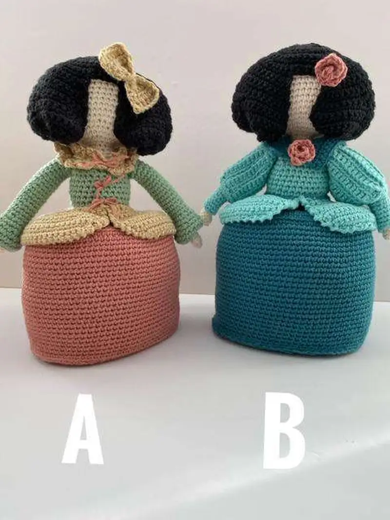 Free Intermediate crochet pattern: Menina The Ladies in Waiting Amigurumi Pattern - Easy to follow tutorial