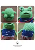 Minimal Frog Amigurumi Pattern step 3 - details and accessories