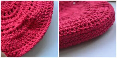 Strawberry purse Pattern step 4 - final assembly and finishing