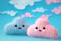 Claude the Cloud Amigurumi Pattern step 1 - construction progress