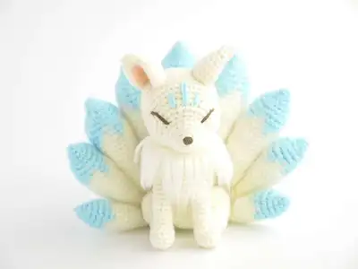 Fuyuko The Kitsune Amigurumi Pattern step 1 - construction progress