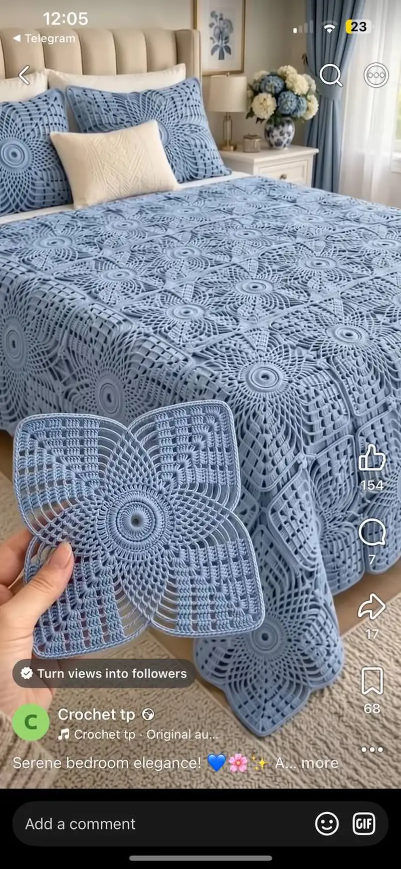 Free crochet pattern: Starburst Lace Bedspread Pattern - Advanced level tutorial