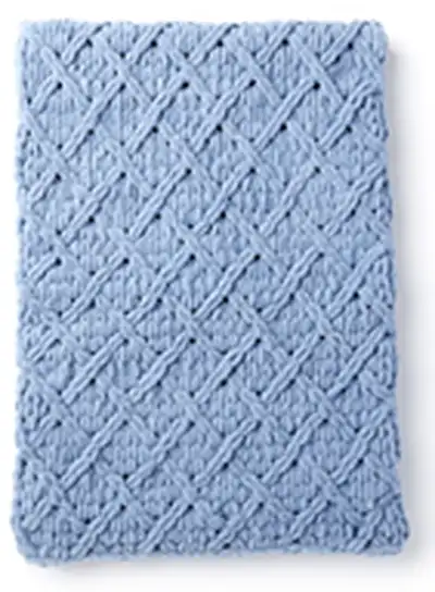 EZ Diamond Lattice Blanket Pattern step 4 - final assembly and finishing