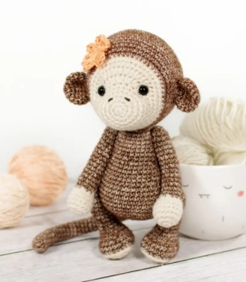 Free Intermediate crochet pattern: Lucy the Monkey Amigurumi Pattern - Easy to follow tutorial