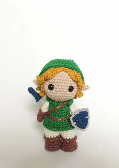 Link Amigurumi Pattern step 1 - construction progress