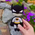 Batman Amigurumi Pattern step 2 - assembly progress