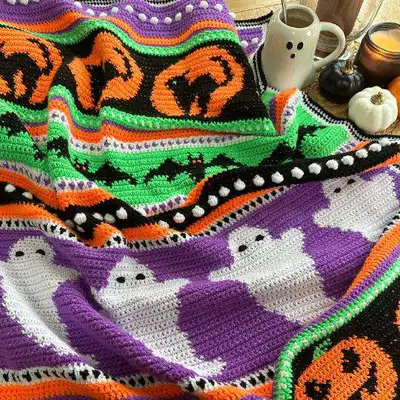 Halloween Dreams Pattern step 2 - assembly progress