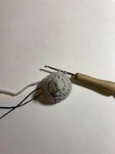 Funny Acorn Amigurumi Pattern step 2 - assembly progress