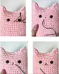 Adorable Cat with Donut Amigurumi Pattern step 4 - final assembly and finishing