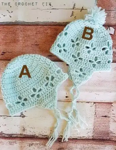 Vintage Vibes Baby Beanie Pattern step 3 - details and accessories