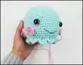 Jellyfish Amigurumi Pattern step 4 - final assembly and finishing