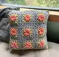 Flower Garden Throw Pillow Pattern step 1 - construction progress