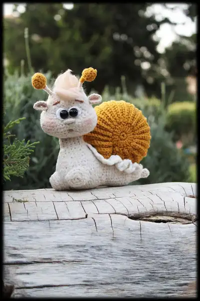 Snail Amigurumi Pattern step 1 - construction progress