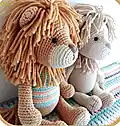 Alan the Lion Amigurumi Pattern step 3 - details and accessories