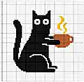 Cat with a Cup Crochet Pattern step 2 - assembly progress