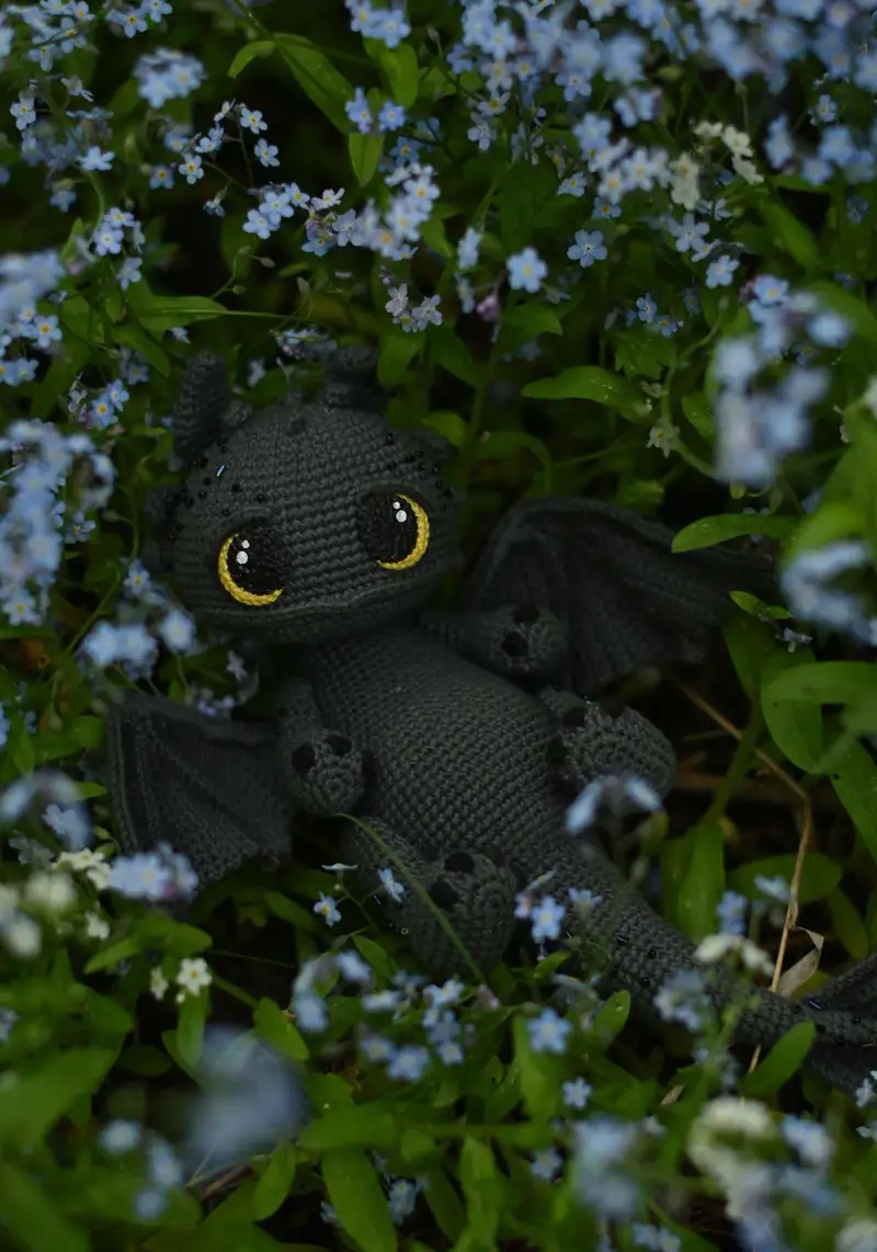 Free crochet pattern: Dragon Toothless Amigurumi Pattern - Intermediate level tutorial