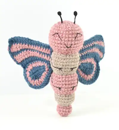 Ava the Butterfly Amigurumi Pattern step 1 - construction progress