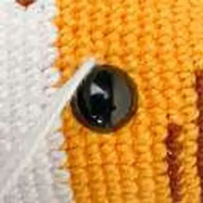 Benjamin Tiger Amigurumi Pattern step 4 - final assembly and finishing