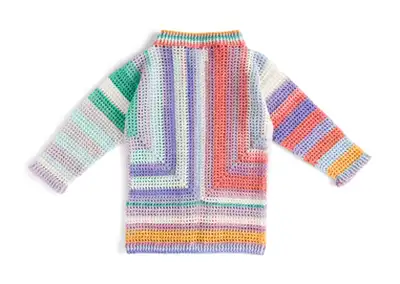 Mitered Mesh Crochet Cardigan Pattern step 3 - details and accessories
