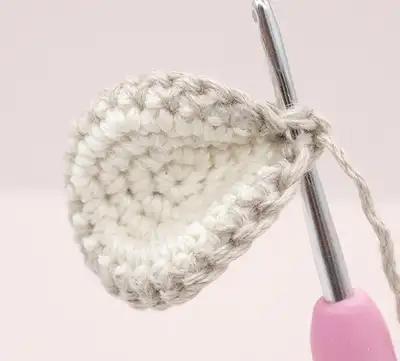 Asher the Ox Amigurumi Pattern step 2 - assembly progress