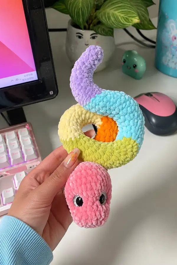 Pastel Spiral Snake Amigurumi Pattern