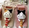 Adorable Cat Phone Pouch Pattern step 1 - construction progress