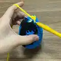 Blue Tang Fish Amigurumi Pattern step 2 - assembly progress