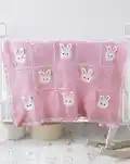 Bunny Baby Blanket Pattern step 1 - construction progress