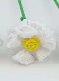 Crochet Daisy and Carnation Flower Pattern step 1 - construction progress