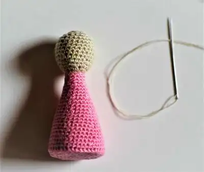 Wild Rose Fairy Amigurumi Pattern step 4 - final assembly and finishing
