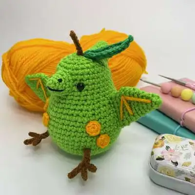 Pearodactyl Amigurumi Pattern step 4 - final assembly and finishing