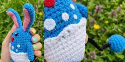 Azumarill Amigurumi Pattern step 3 - details and accessories