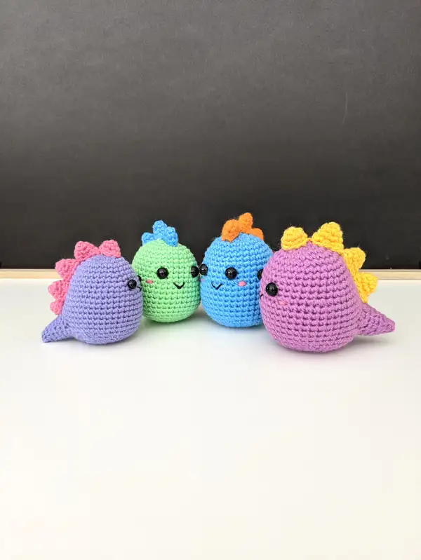 Colourful Mini Dino Amigurumi Pattern