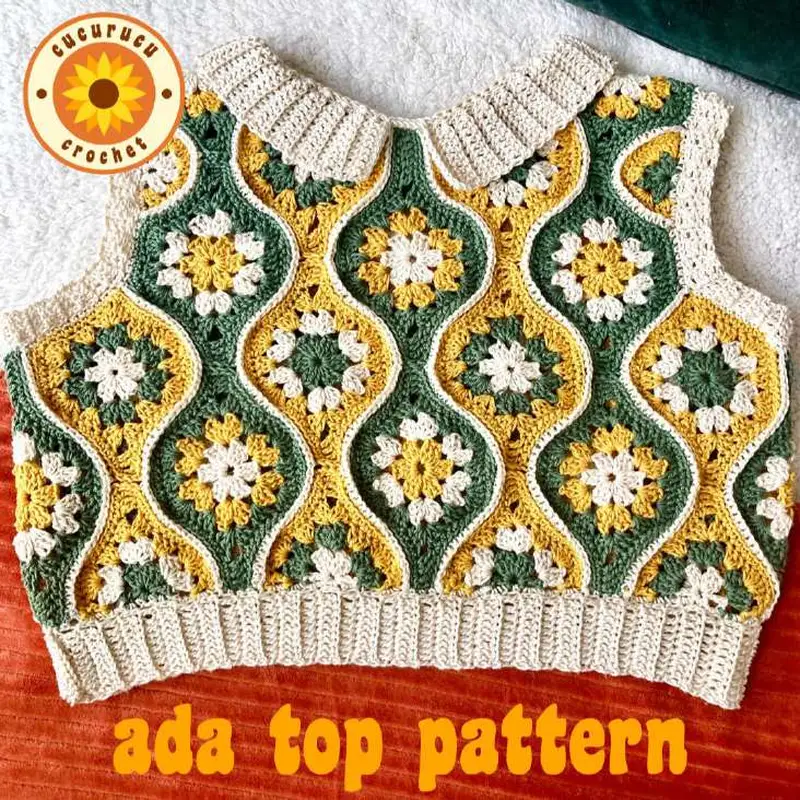 Free Intermediate crochet pattern: Ada Top Pattern - Easy to follow tutorial