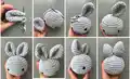 Bunny Hand Puppet Amigurumi Pattern step 4 - final assembly and finishing