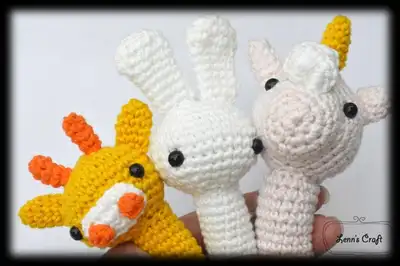 Baby Rattle Amigurumi Pattern step 2 - assembly progress