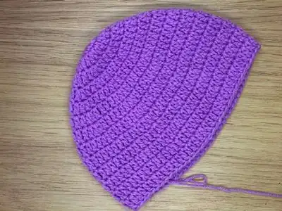 Reversible Octo Mood Hat Pattern step 2 - assembly progress