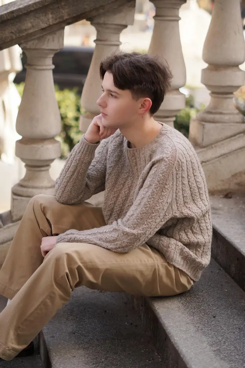 Free Intermediate crochet pattern: Theory of braids boys sweater Pattern - Easy to follow tutorial