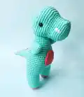 Tommy the T-Rex Amigurumi Pattern step 1 - construction progress
