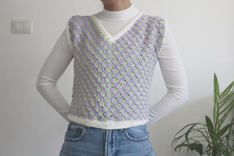 Free Intermediate crochet pattern: Corner To Corner Vest Pattern - Easy to follow tutorial
