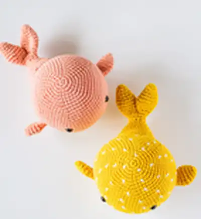 Wallace and Wanda Whales Amigurumi Pattern step 3 - details and accessories