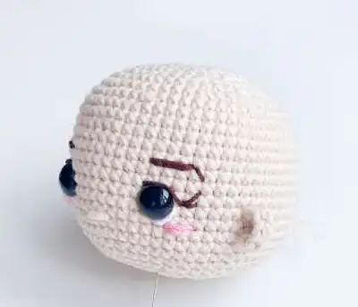 Barbs Amigurumi Pattern step 2 - assembly progress