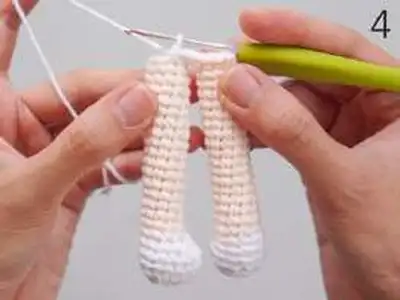 Wedding Couple Amigurumi Pattern step 3 - details and accessories